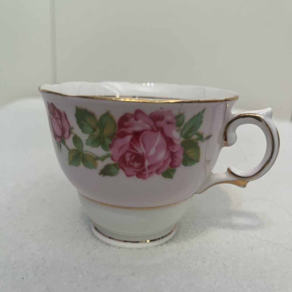 Vintage Colclough Rose Teacup With Gold Trim